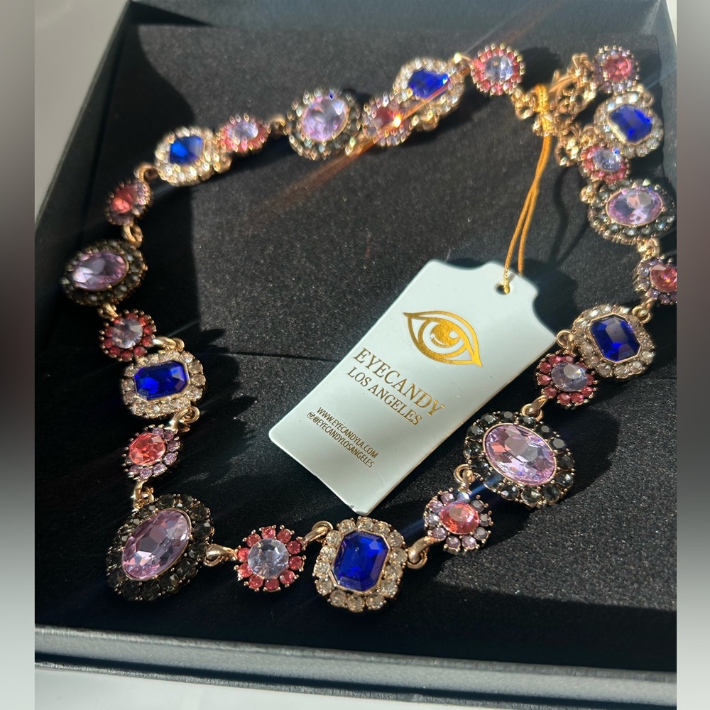 colorful cameo Gemstone statement Necklace